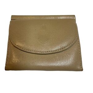 Christian Dior vintage Leather Coin Purse Accordion Style Mini Divided